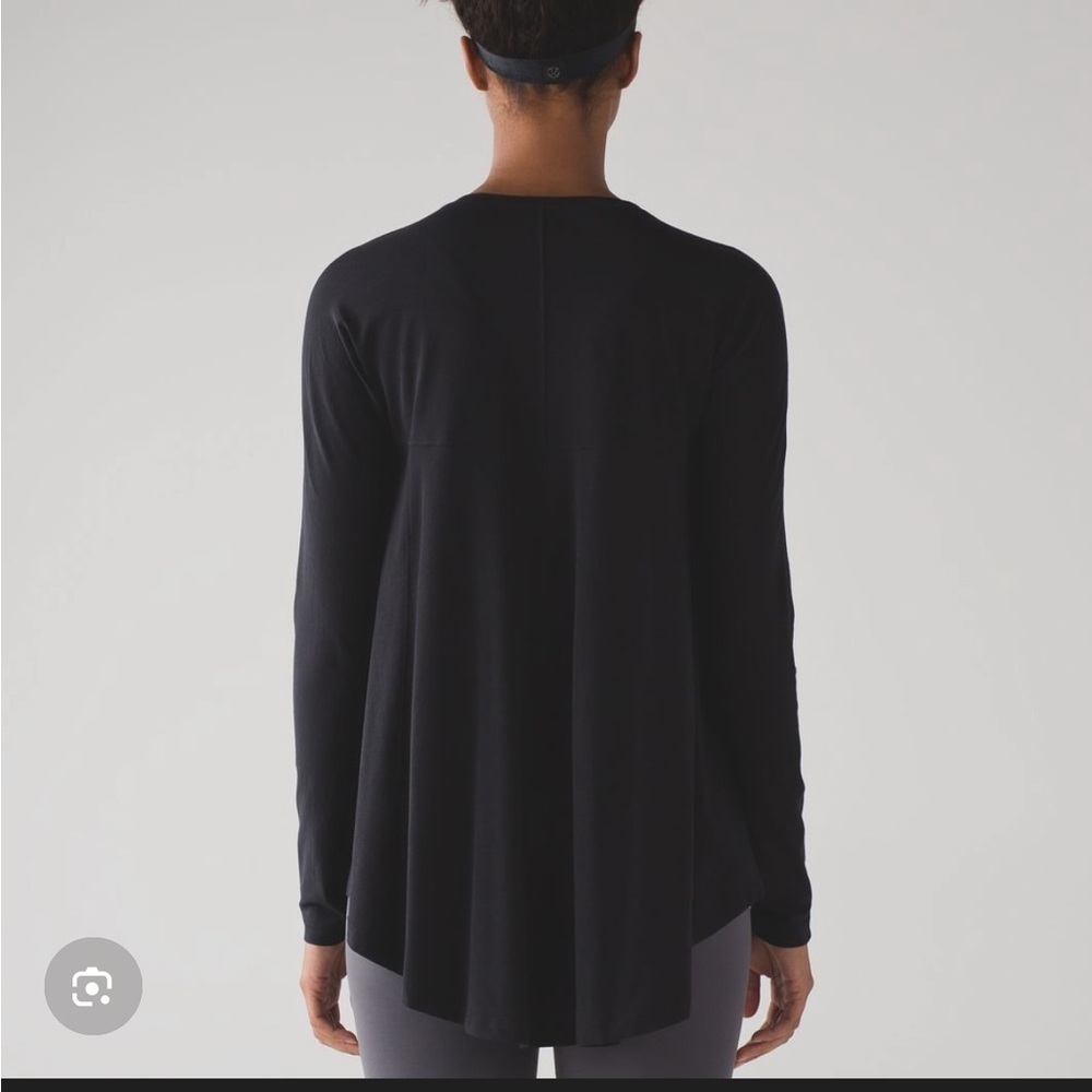 Lululemon Arcadia high low long sleeve Pima cotton shirt top 6 gray